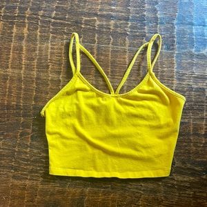 F21 Yellow Crop Top